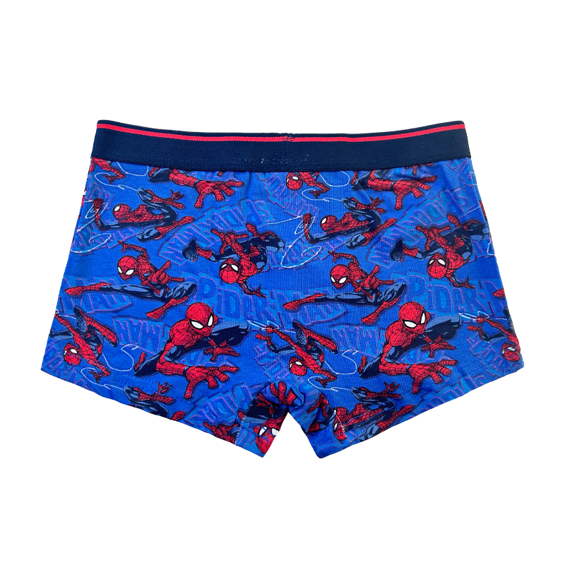 Baby Navy Blue Spider-Man Imprimat Confort Basic Boy Underpants Contrast de culoare