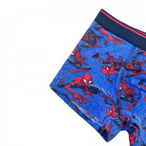 Baby Navy Blue Spider-Man Imprimat Confort Basic Boy Underpants Contrast de culoare