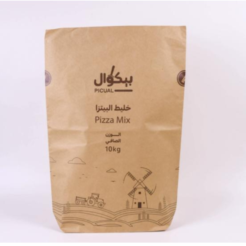 Eco -prietenos 2 kg 25 kg 30 kg pâine personalizată cu pâine de porumb pungi de hârtie cu făină de porumb cu propriul logo reciclabil