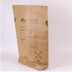 Eco -prietenos 2 kg 25 kg 30 kg pâine personalizată cu pâine de porumb pungi de hârtie cu făină de porumb cu propriul logo reciclabil