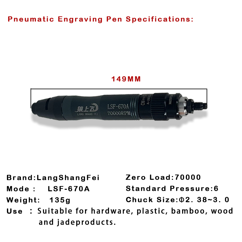 Chuck Pneumatic Air măcinare Pen Pneumatic Gravare Mașină de lustruire a stiloului de lustruire a stiloului