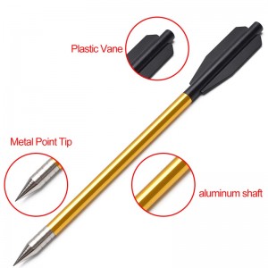 Elong Outdoor 110301 6.5inch Crossbow șuruburi din aluminiu Hollow Punct de oțel carbon pentru vânătoare de tir cu arcul