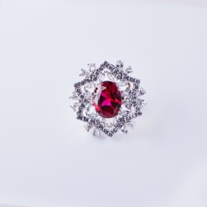 Cercul elegant Hongde cu inele de logodnă cubic albastru cubic din oțel inoxidabil pentru femei bijuterii denuntă culoare argintiu