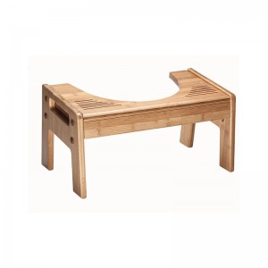 Scaun de toaletă pentru baie din bambus