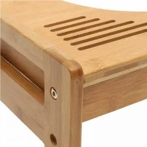 Scaun de toaletă pentru baie din bambus