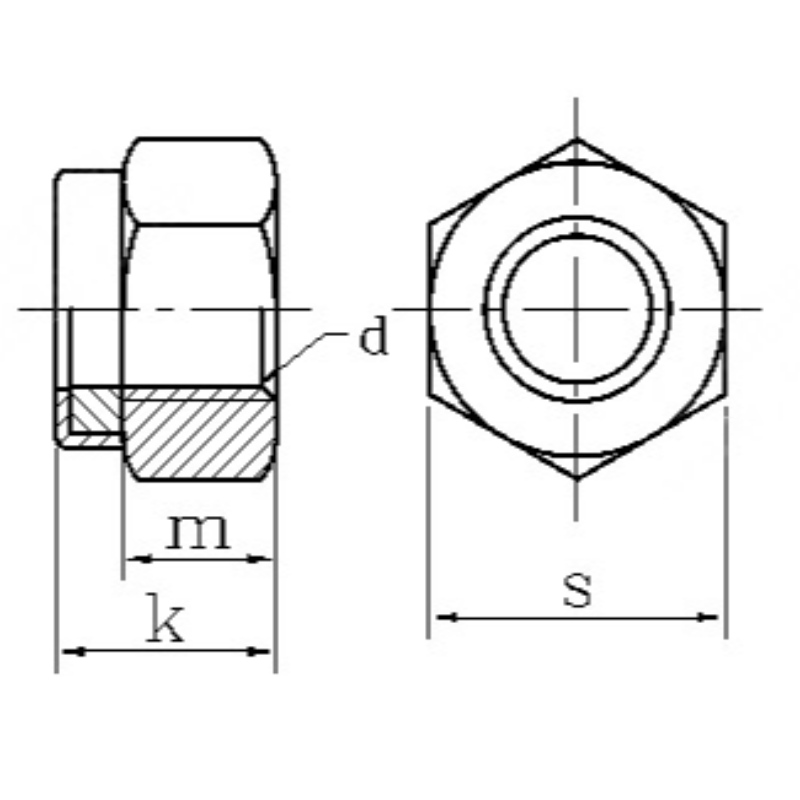 piuliță hexagonală dinnylon