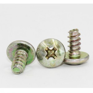 zinc-cruciș placat colorat încastrat sine-şurub filetat