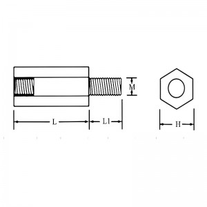 separator hexagonal din alamă
