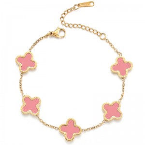 Hongde Aur de 18K-Bărbați placați\\lui și Femei\\Brățaranorocoasă cu trifoi cu patru foi