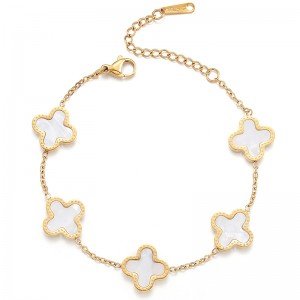 Hongde Aur de 18K-Bărbați placați\\lui și Femei\\Brățaranorocoasă cu trifoi cu patru foi