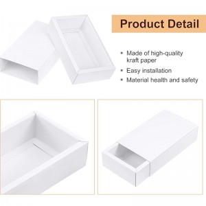 Cutie de sertar din hârtie kraft albă personalizabilă