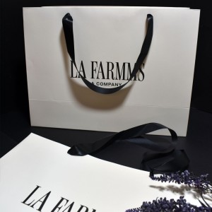 Geantă Kraft elegantă cu mâner cu panglică