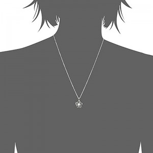 Colier cu pandantiv cu flori delicate din piatră prețioasă autentică sau creată Colier cu pandantiv cu flori din piatră denaștere cu lanț din argint sterling, 18