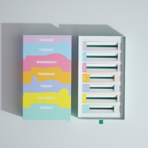 Cutie cadou colorată pentru ziua săptămânii