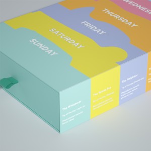 Cutie cadou colorată pentru ziua săptămânii