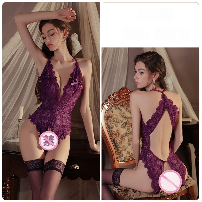 Femei sexy\setul de lenjerie, cu un v profund îndrăzneț V - Gât, disponibil în dimensiuni plus, cu unnivel scăzut - Tăiați și deschideți - Crotch BodySuit1736 Preț:$68.99