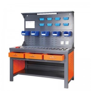 Banc de lucru cu bandă de iluminat și bord