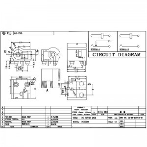 DC DC DC-0004A, priză mică a aparatului de uz casnic pentru purificatoare de apă, două-Pinul de încărcare a suprafeței cu o coloană de poziționare