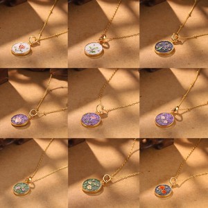 Set de bijuterii florale metalice